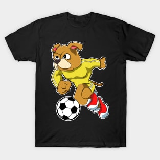 Dog as Soccer player with Soccer ball T-Shirt